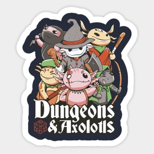 Axolotl army /  Dungeons and axolotls Sticker